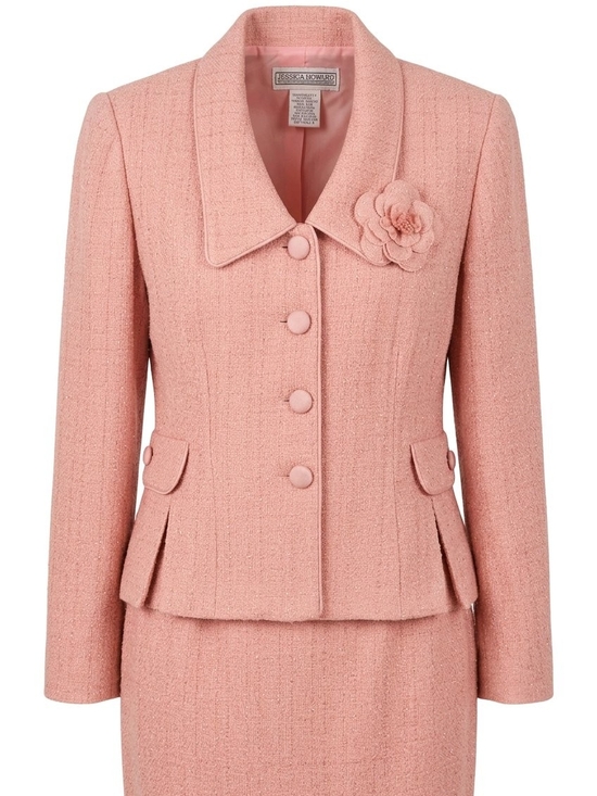 Jessica Howard Jackets & Blazers - Jessica Howard Dusty Pink Tweed BlazerFloral Accent . Someone Call ELLE WOODS